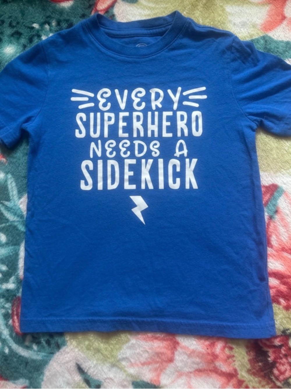 wonder nation Blue 'Every Superhero Needs a Sidekick' Graphic Tee
